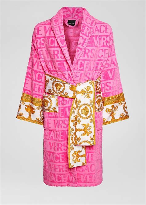 versace women bathrobes|Versace dressing gown pink.